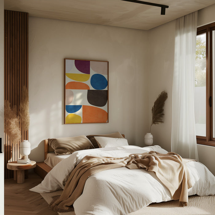 Vivid Bauhaus Framed Art Wall Decor