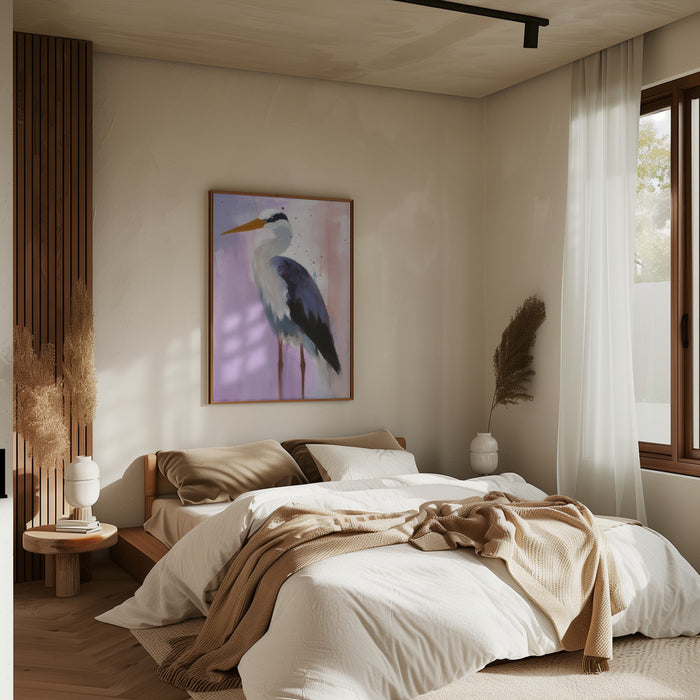 Stork Framed Art Modern Wall Decor