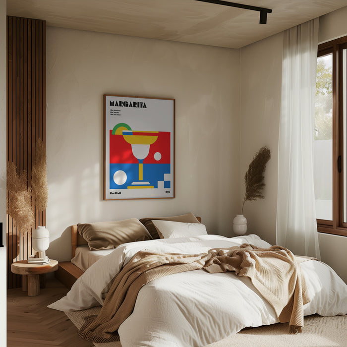 Margarita Bauhaus Cocktail Framed Art Modern Wall Decor