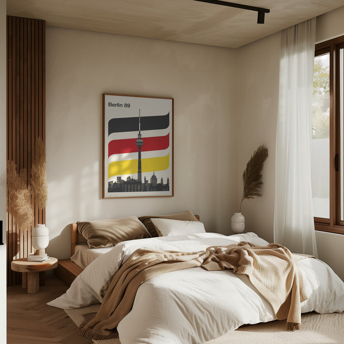 Berlin Retro Travel Print Framed Art Modern Wall Decor