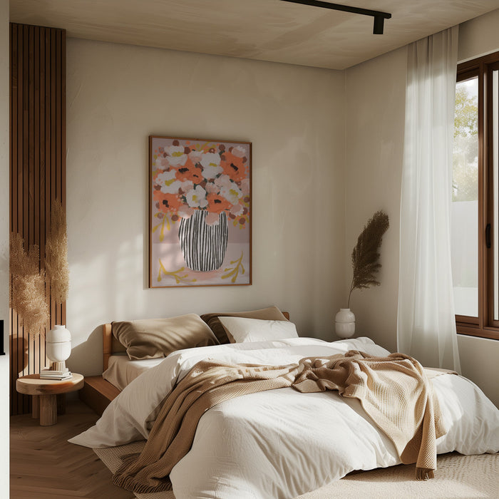 Pastel flowe rimpression no 10 Framed Art Modern Wall Decor
