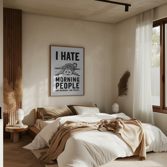 I Hate Morning People Framed Art Modern Wall Decor