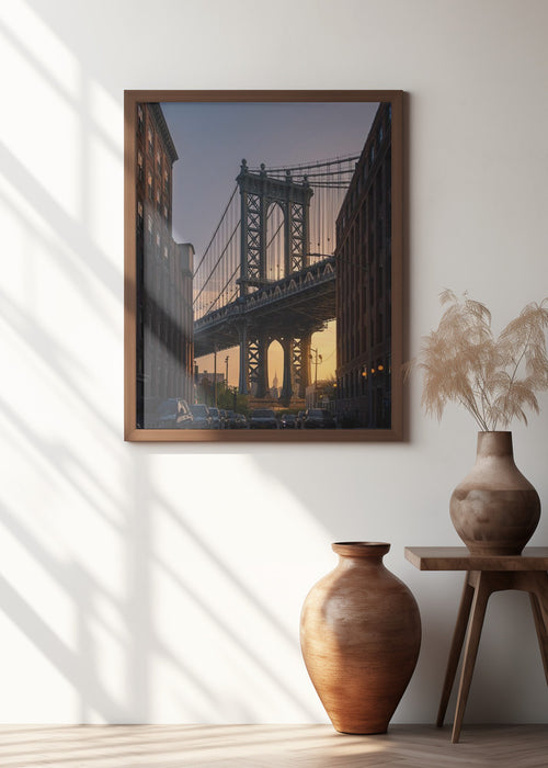 Manhattan Bridge Dumbo Brooklyn Framed Art Modern Wall Decor