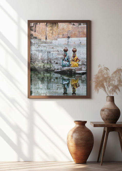 Stepwell Reflections Framed Art Wall Decor