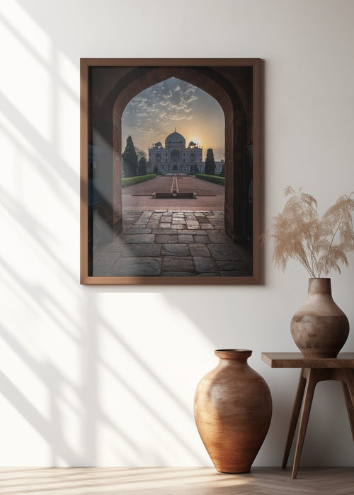 Humayun tomb - Glowing frame ! Framed Art Modern Wall Decor