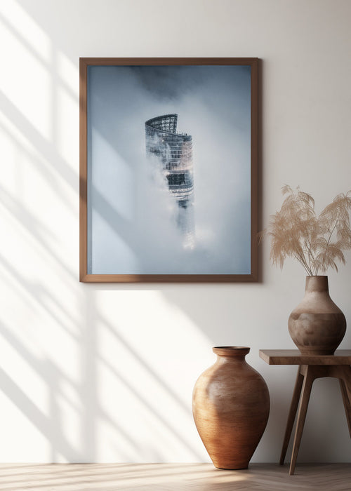 City on the Cloud Framed Art Modern Wall Decor