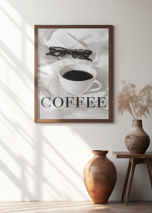 Coffee in Bed Framed Art Modern Wall Decor