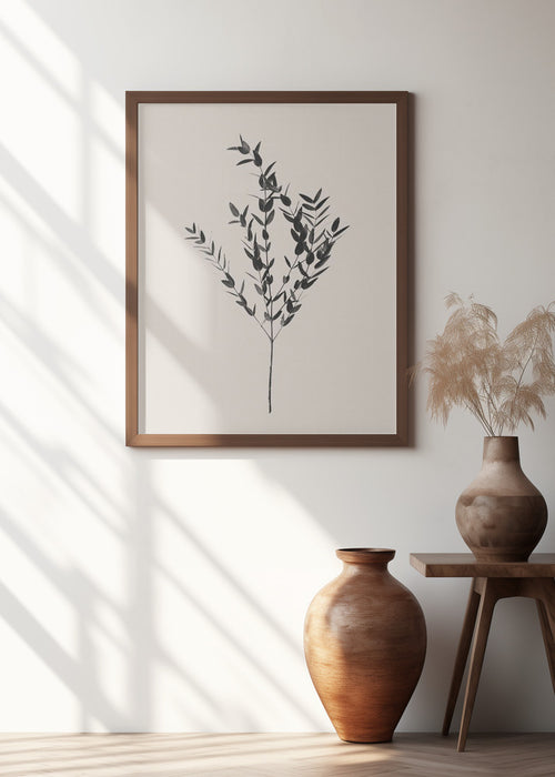 Inky Botanical Framed Art Modern Wall Decor