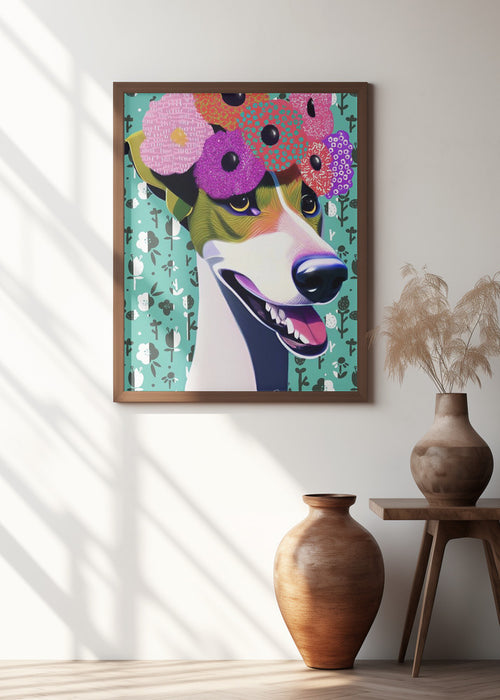 Gorgeous Greyhound Framed Art Modern Wall Decor