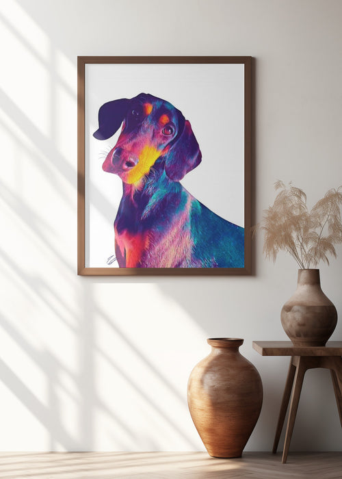 Finn Dog Framed Art Wall Decor