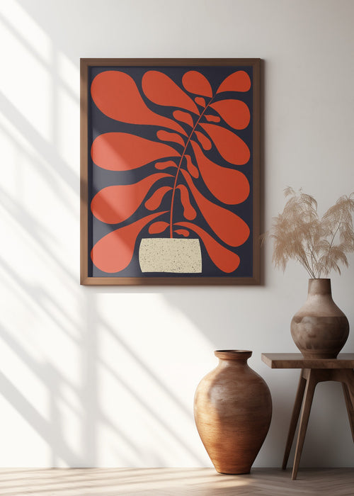 Lazy Plant #1 Framed Art Modern Wall Decor