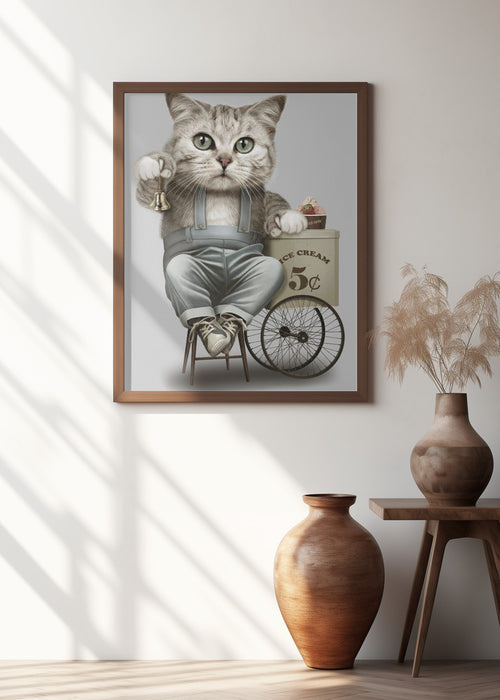 ice cream seller Framed Art Wall Decor