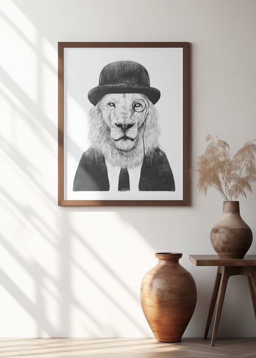 Sir Lion Framed Art Modern Wall Decor