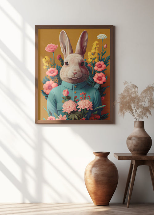 Mr Easter Bunny Framed Art Modern Wall Decor