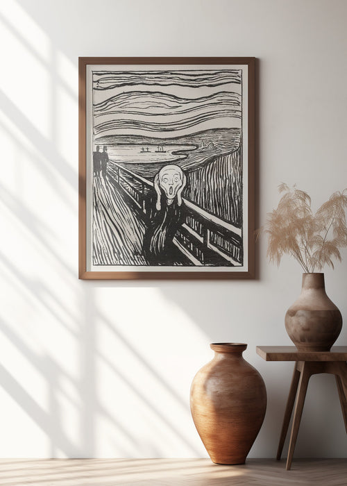 Skriet - The Scream - Mono Framed Art Wall Decor