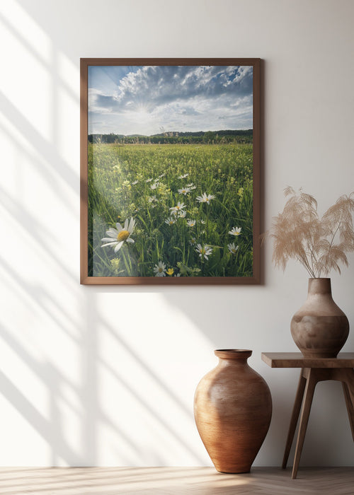 Flowering Meadow Framed Art Modern Wall Decor