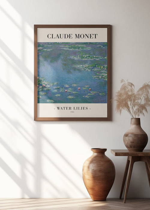 Water Lilies Framed Art Modern Wall Decor