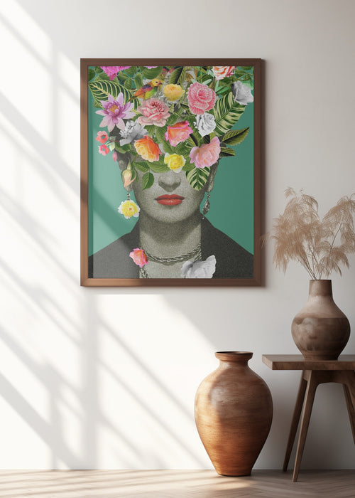 Floral Frida Framed Art Wall Decor