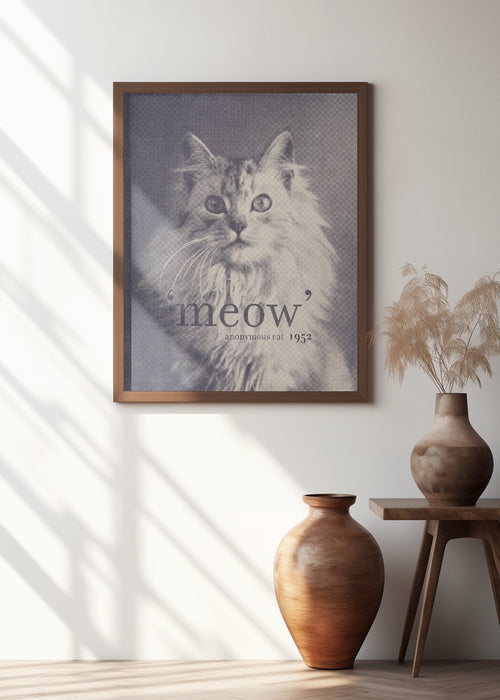 Famous Quote Cat Framed Art Modern Wall Decor