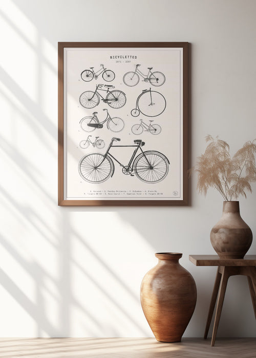 Bicyclettes Framed Art Modern Wall Decor