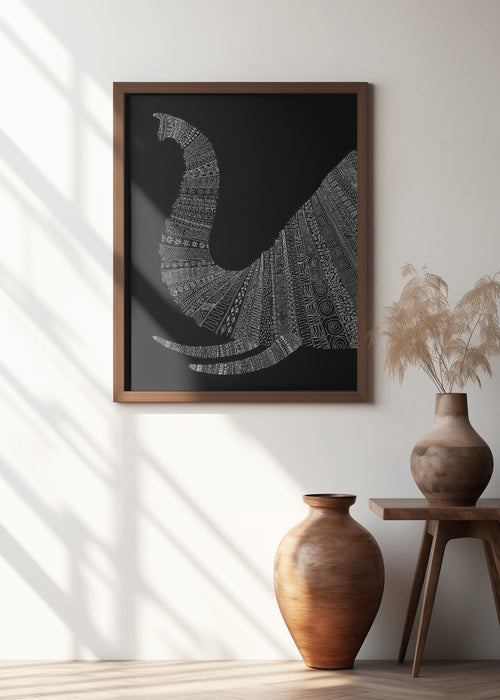 Elephant Nº2 Framed Art Modern Wall Decor