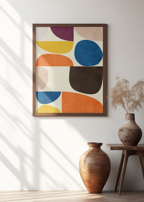 Vivid Bauhaus Framed Art Wall Decor