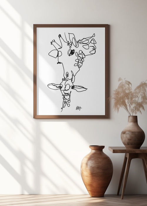 Long Necks Framed Art Wall Decor