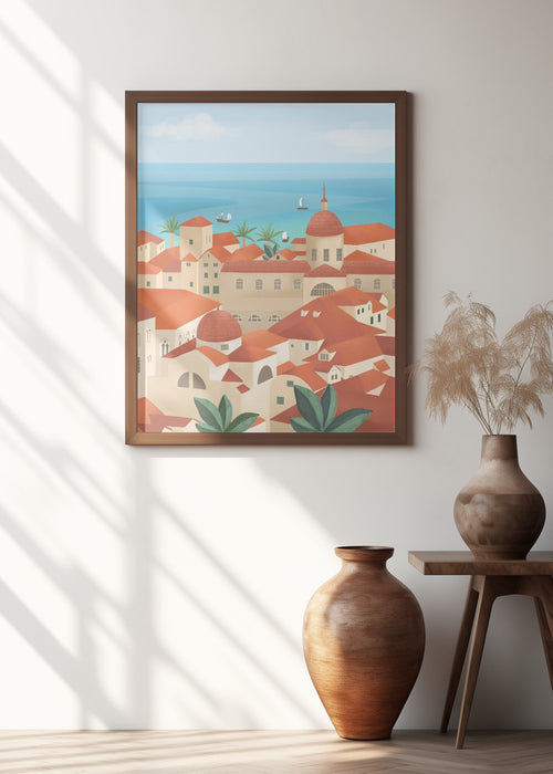 Dubrovnik Old Town Framed Art Modern Wall Decor