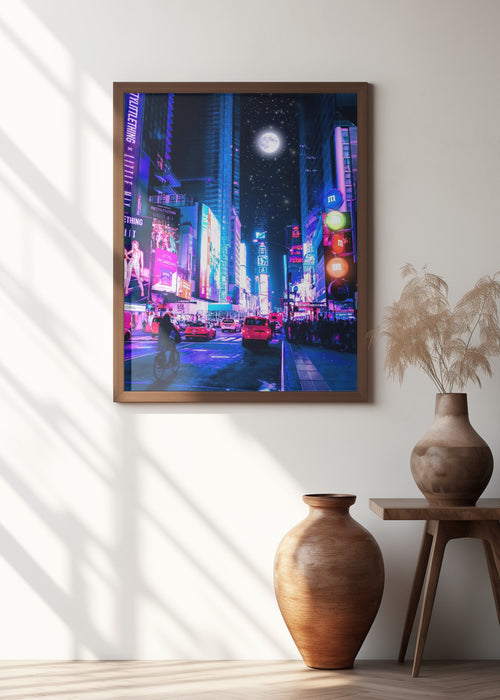 Moon City Framed Art Modern Wall Decor