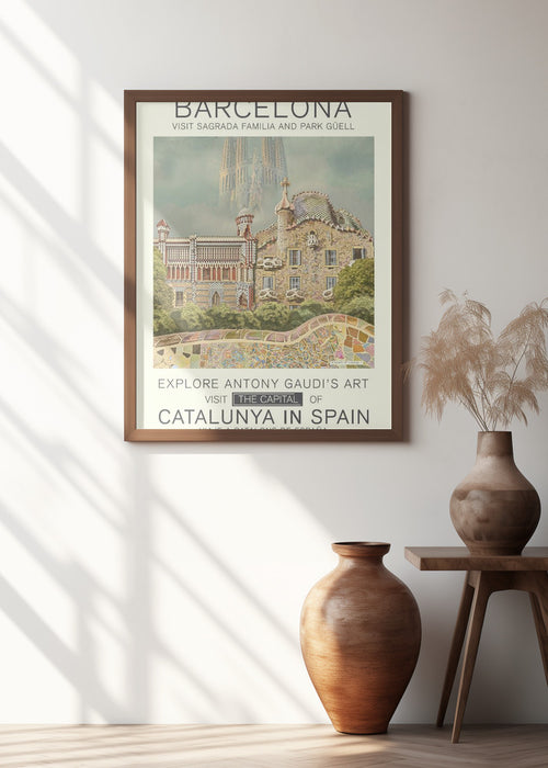 Barcelona print Framed Art Modern Wall Decor