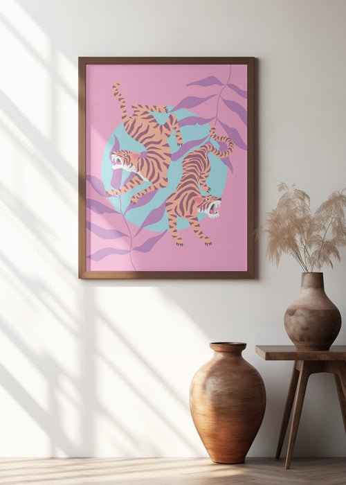 Tigers Framed Art Wall Decor