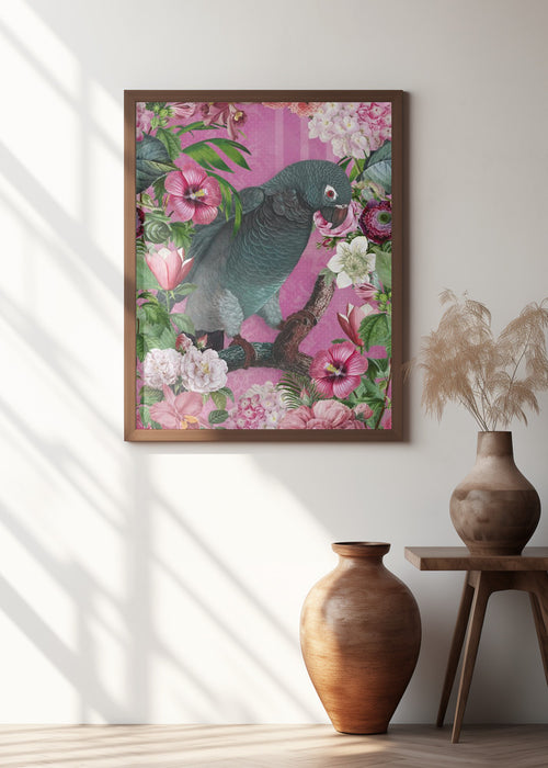 The Parrots Paradise Garden 3 Framed Art Modern Wall Decor