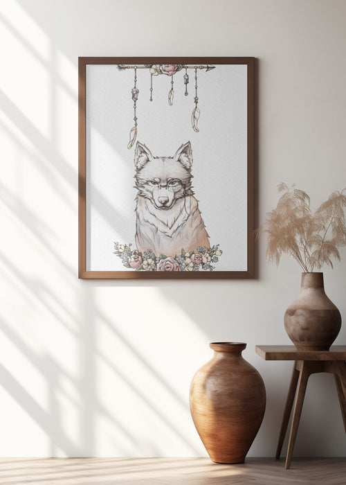 Wolf Art Framed Art Modern Wall Decor