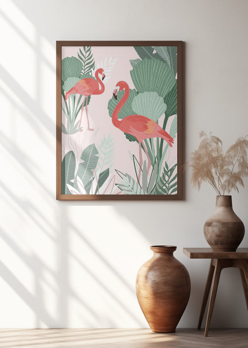 Flamingo Dreams Framed Art Wall Decor