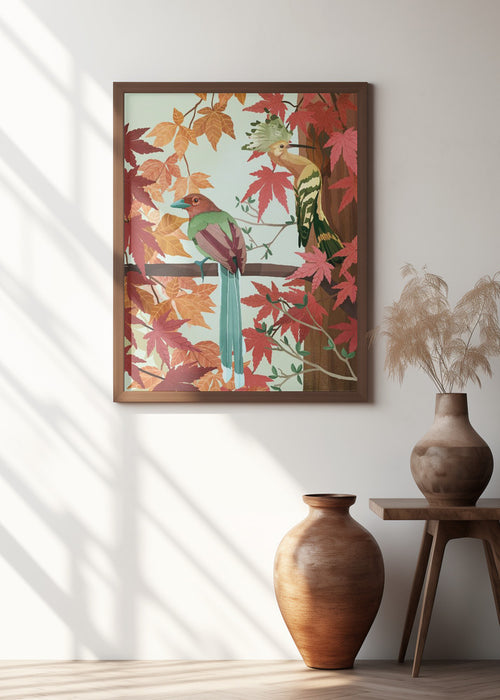 Birds of Autumn Framed Art Wall Decor