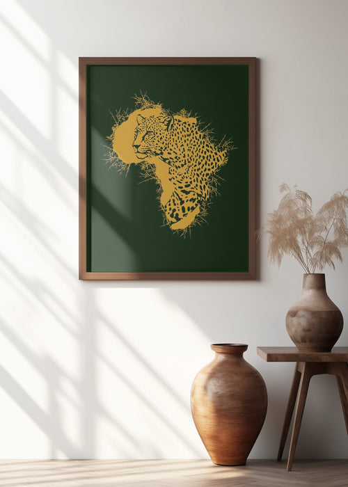 Leopard Africa Thorns Framed Art Modern Wall Decor