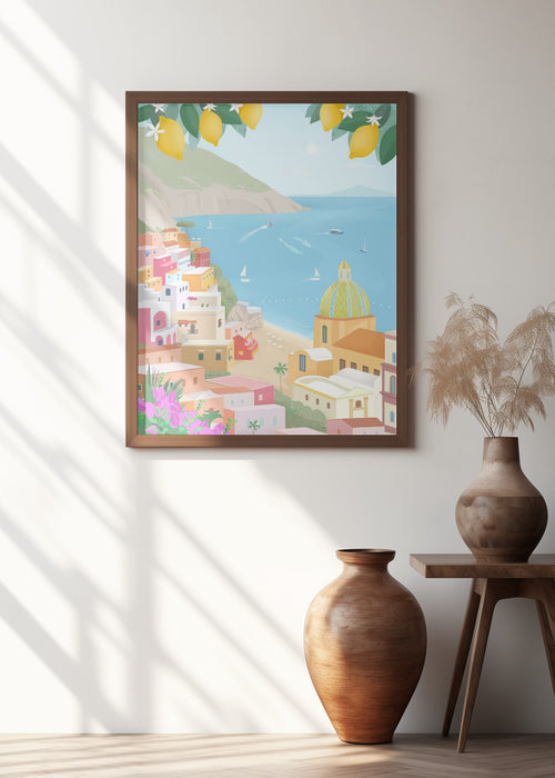 Positano, Italy Framed Art Modern Wall Decor