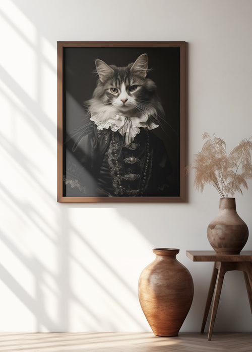 Cat Framed Art Modern Wall Decor