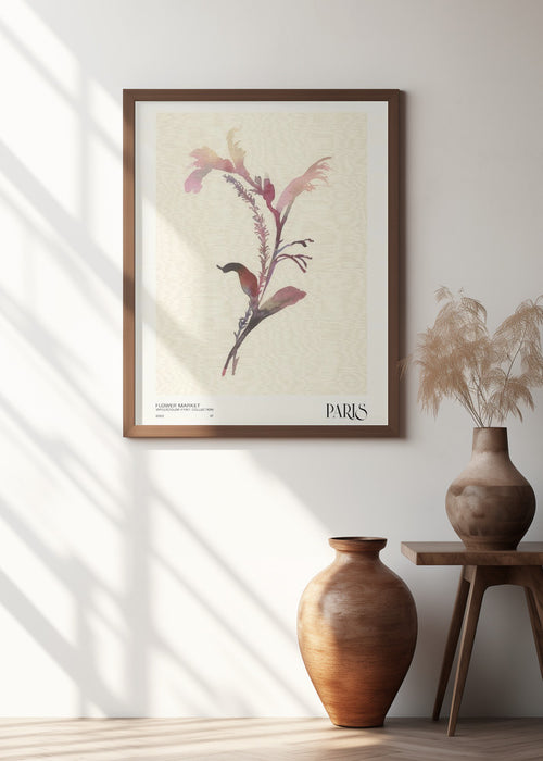 Watercolor print collection. Flower market - Paris Framed Art Modern Wall Decor