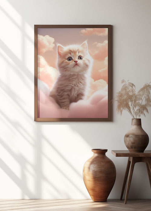 Kitty 3 Framed Art Modern Wall Decor