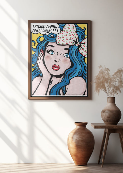 I Kissed a Girl Framed Art Wall Decor