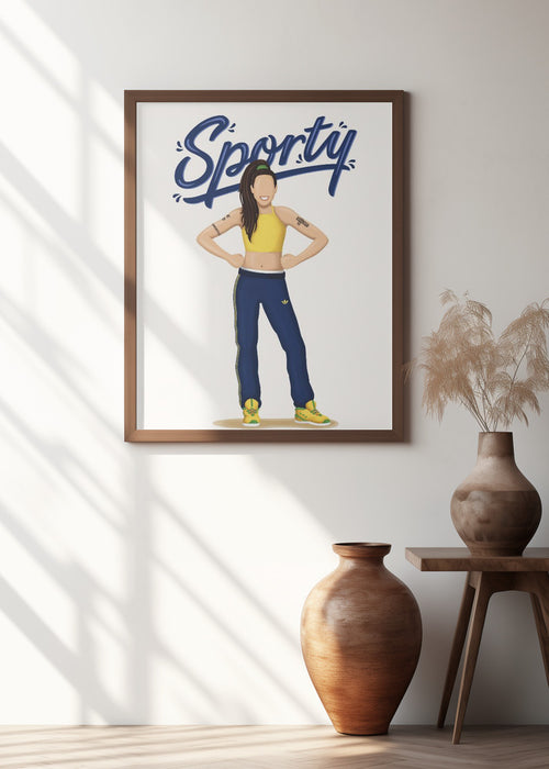 Sporty Spice Framed Art Modern Wall Decor