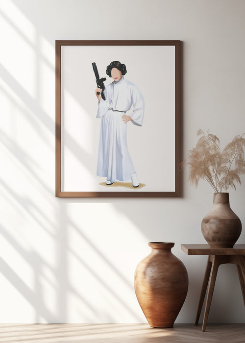 Princess Leia Framed Art Modern Wall Decor