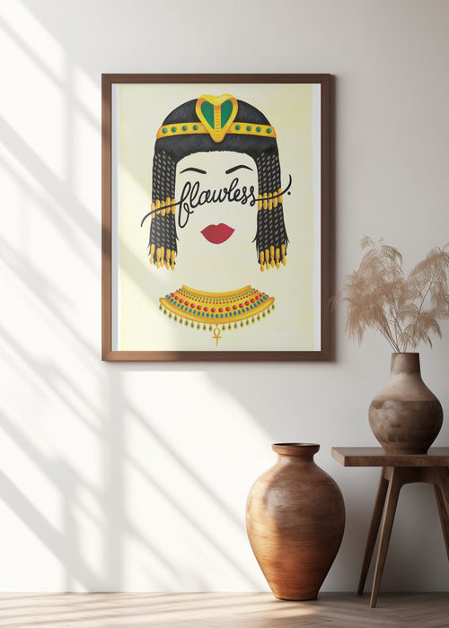 Flawless Cleopatra Framed Art Modern Wall Decor