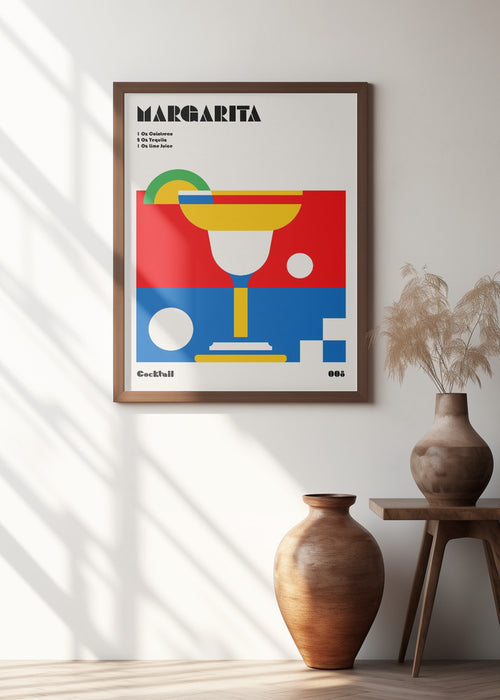 Margarita Bauhaus Cocktail Framed Art Modern Wall Decor