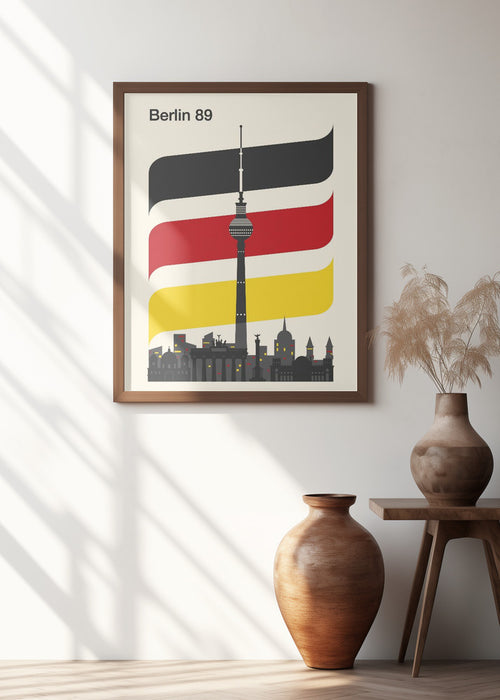 Berlin Retro Travel Print Framed Art Modern Wall Decor