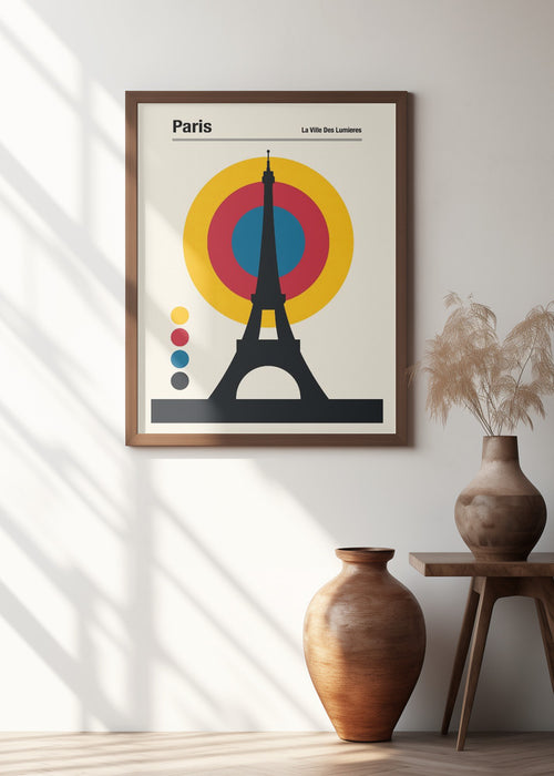 Paris Eiffel Tower Retro travel Print Framed Art Modern Wall Decor