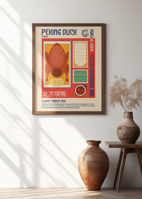 Peking Duck Japanese Food Print Framed Art Modern Wall Decor