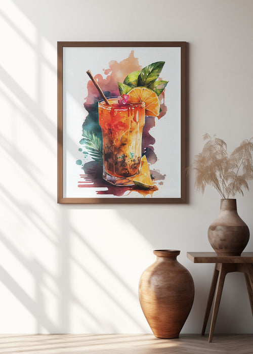 Drinks cocktail Framed Art Modern Wall Decor