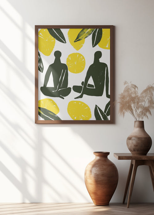 Lemon Day Framed Art Modern Wall Decor